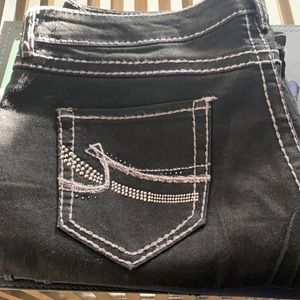 Nine West black jeans size 14, great condition, grey stitching